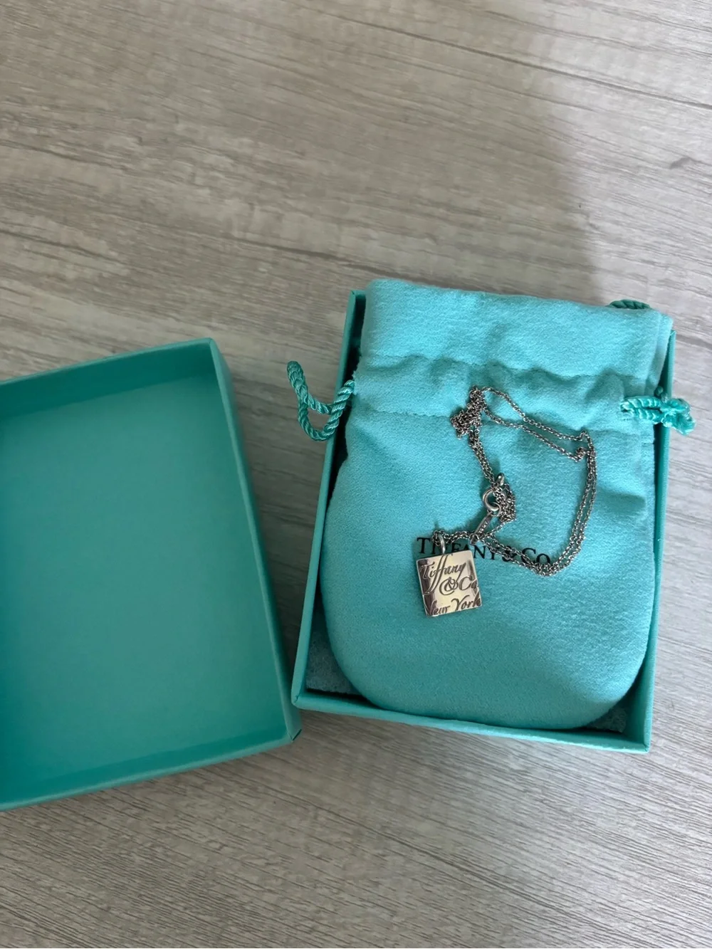 Tiffany & Co. 925 Square Notes Pendant Necklace - Picture 1 of 5